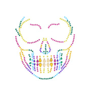Scary Skeleton Rainbow Halloween Face Gems Set