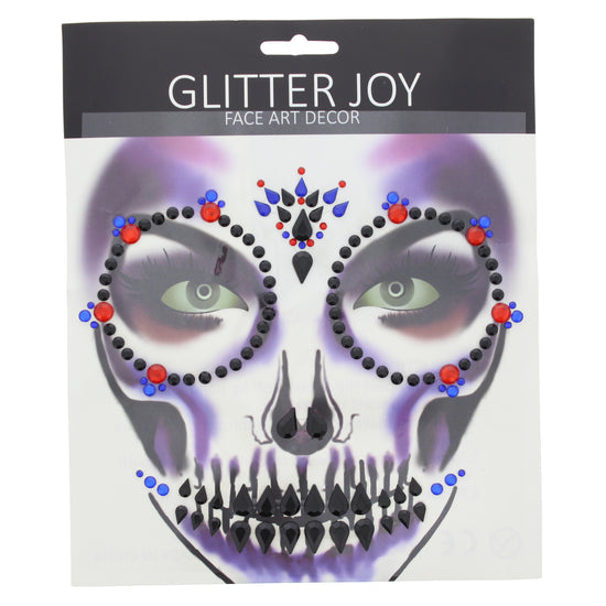 Day of the Dead Skeleton Face Gems Set
