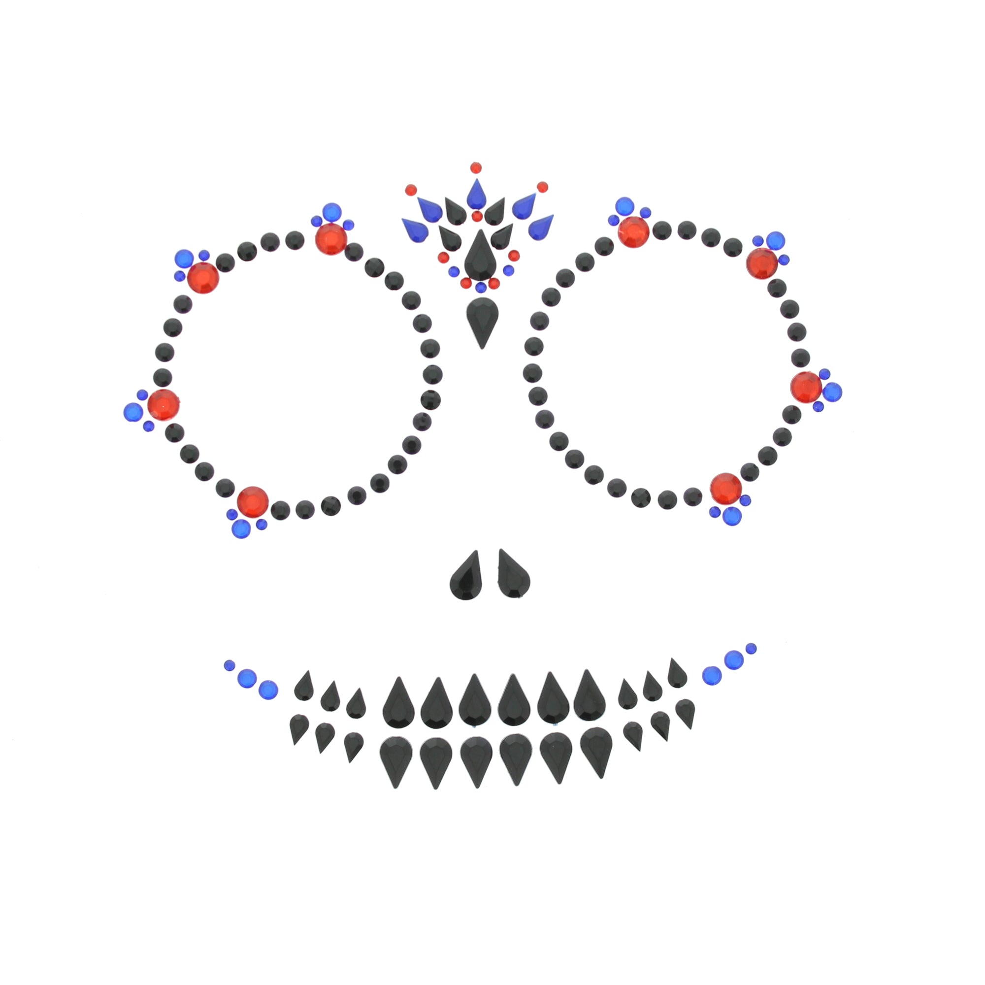 Day of the Dead Skeleton Face Gems Set