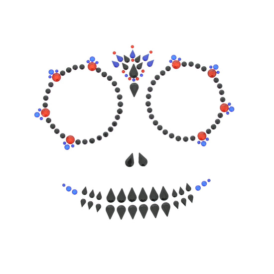 Day of the Dead Skeleton Face Gems Set