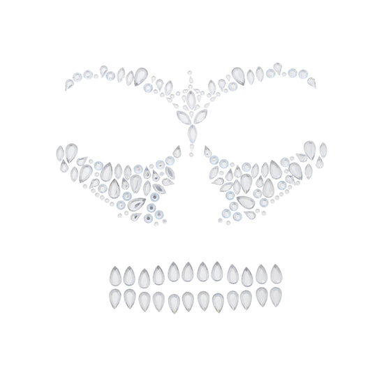 Skeleton Clear Face Gems Set