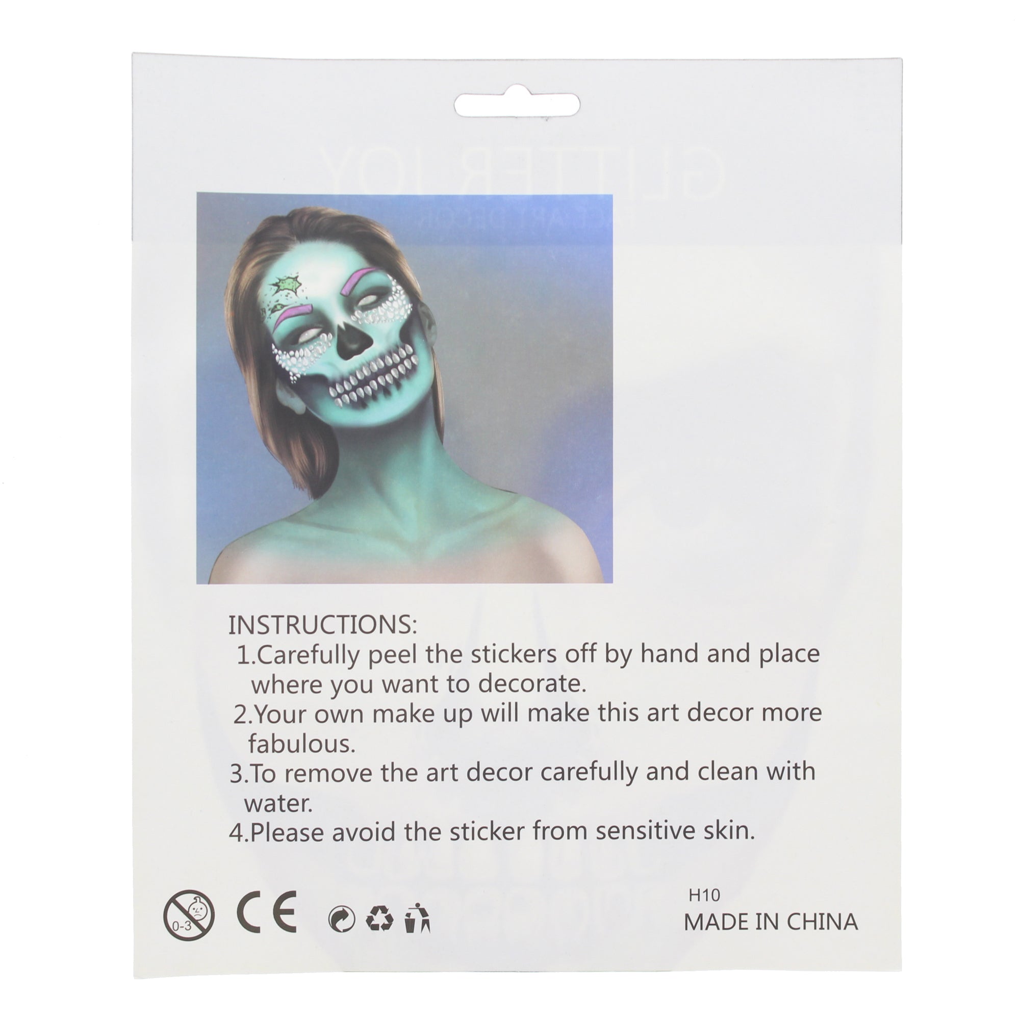 Skeleton Clear Face Gems Set