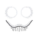 Skeleton Clear & Jet Black Face Gems Set