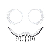 Skeleton Clear & Jet Black Face Gems Set