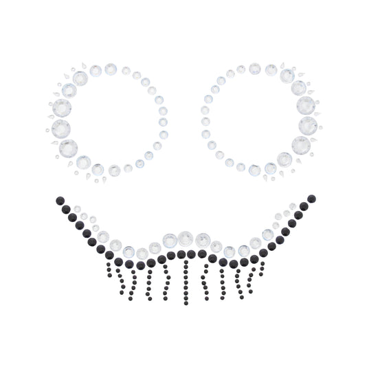 Skeleton Clear & Jet Black Face Gems Set