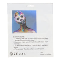 Skeleton Clear & Jet Black Face Gems Set