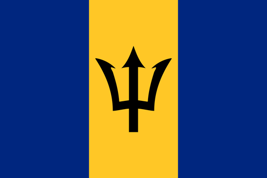 Barbados Flag with Brass Eyelets