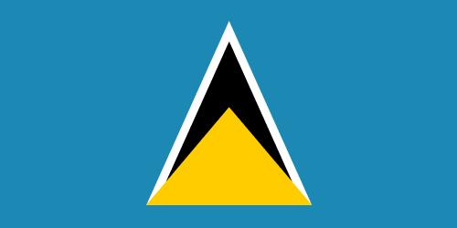 St. Lucia Flag with Brass Eyelets