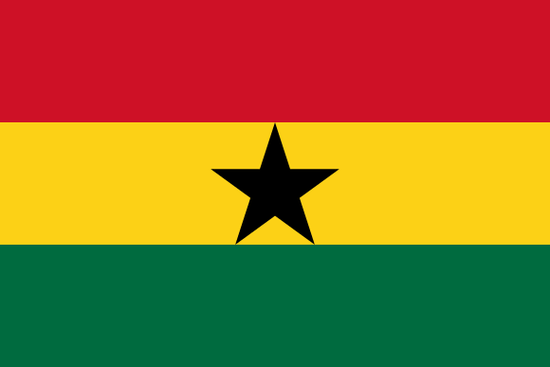 Ghana Flag with Brass Eyelets