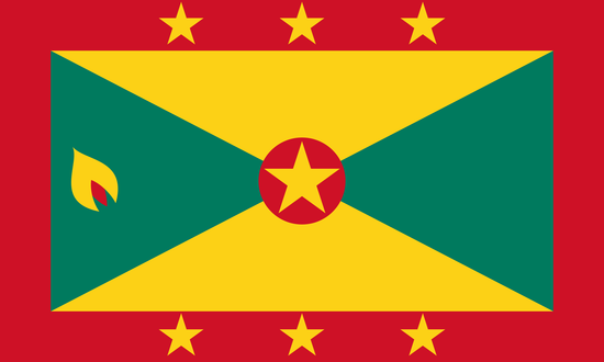 Grenada Flag with Brass Eyelets