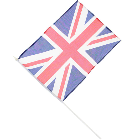 40 x 30cm Union Jack Flag on Plastic Pole