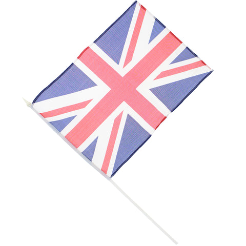 40 x 30cm Union Jack Flag on Plastic Pole