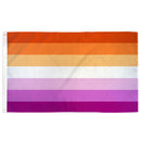 Sunset Lesbian Flag with Brass Eyelets