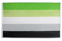 Aromantic Flag with Brass Eyelets
