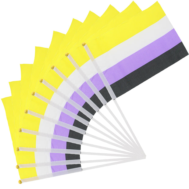 Handheld 30 x 16.5cm Non-Binary Flag