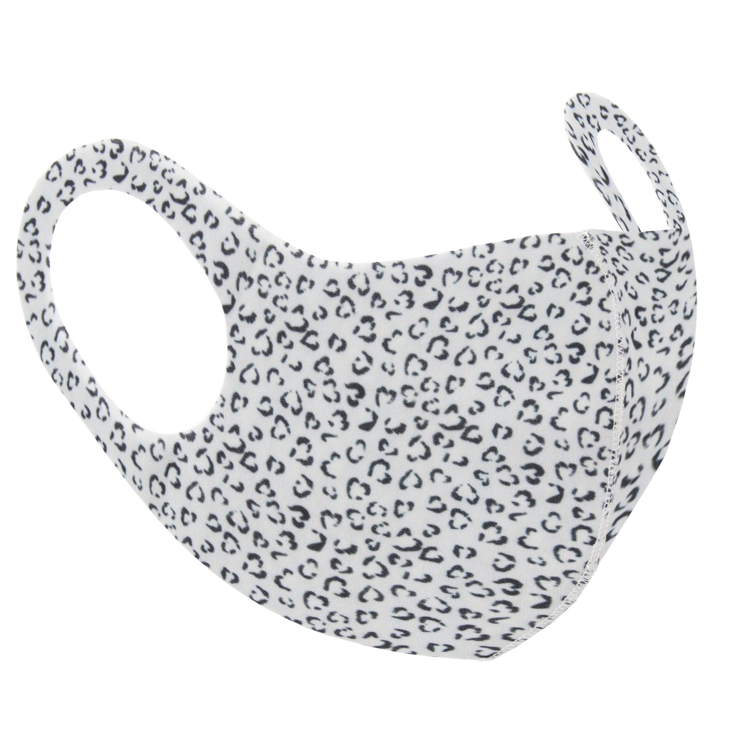 Black & White Leopard Print Value Face Mask