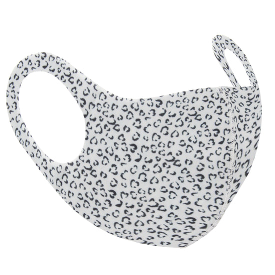 Black & White Leopard Print Value Face Mask