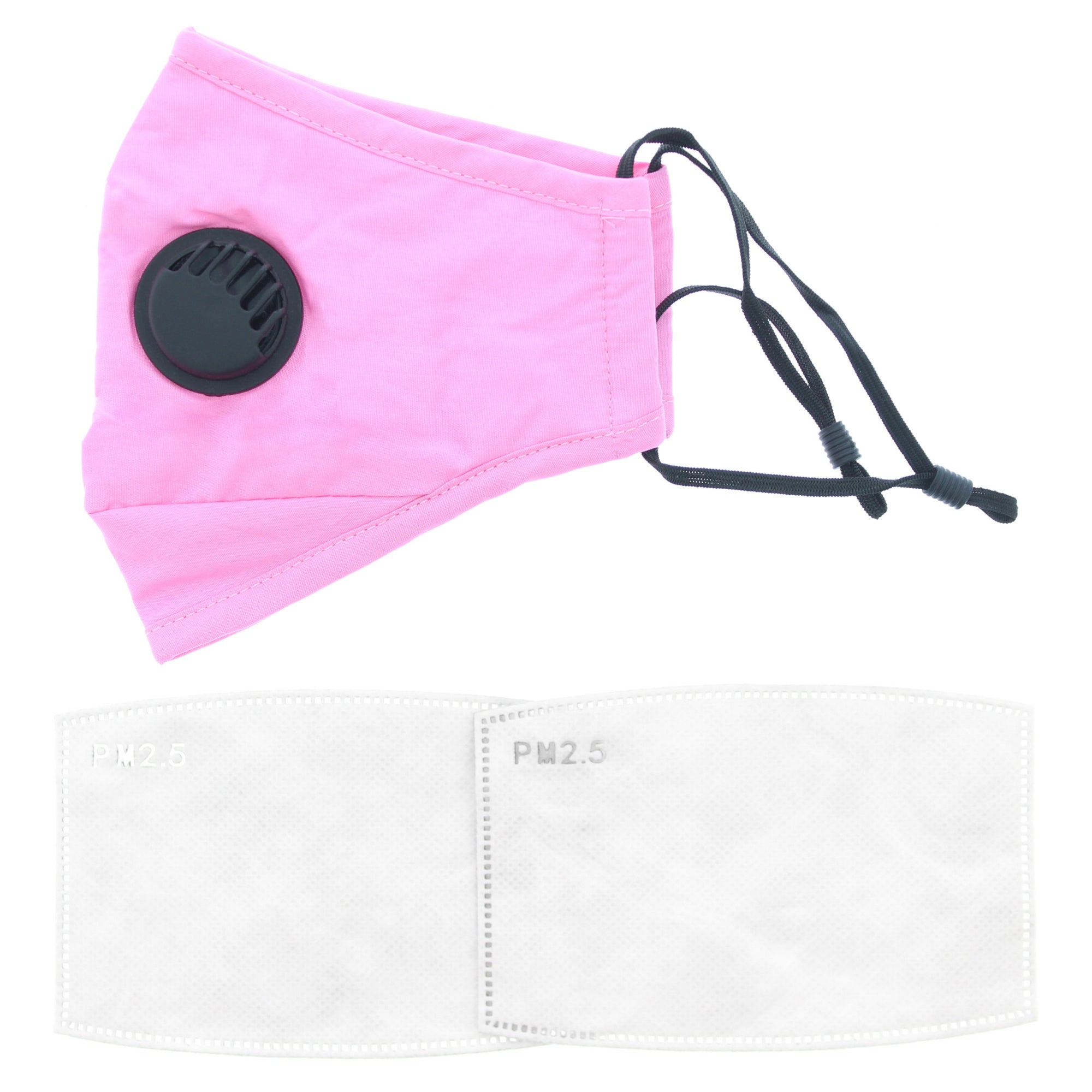 Plain Cotton Face Mask with Valve & Filter