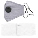 Plain Cotton Face Mask with Valve & Filter