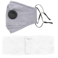 Plain Cotton Face Mask with Valve & Filter