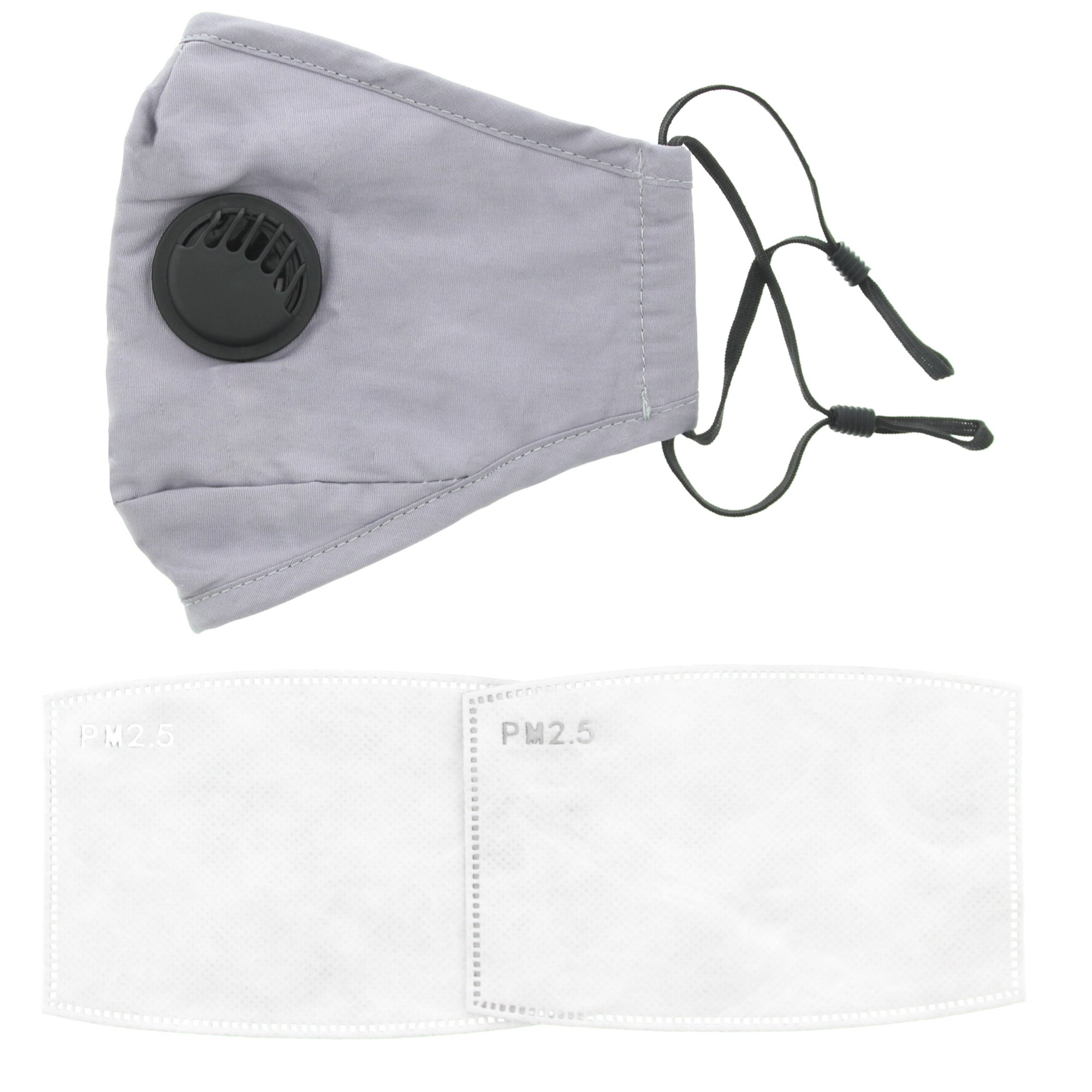 Plain Cotton Face Mask with Valve & Filter