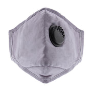 Plain Cotton Face Mask with Valve & Filter