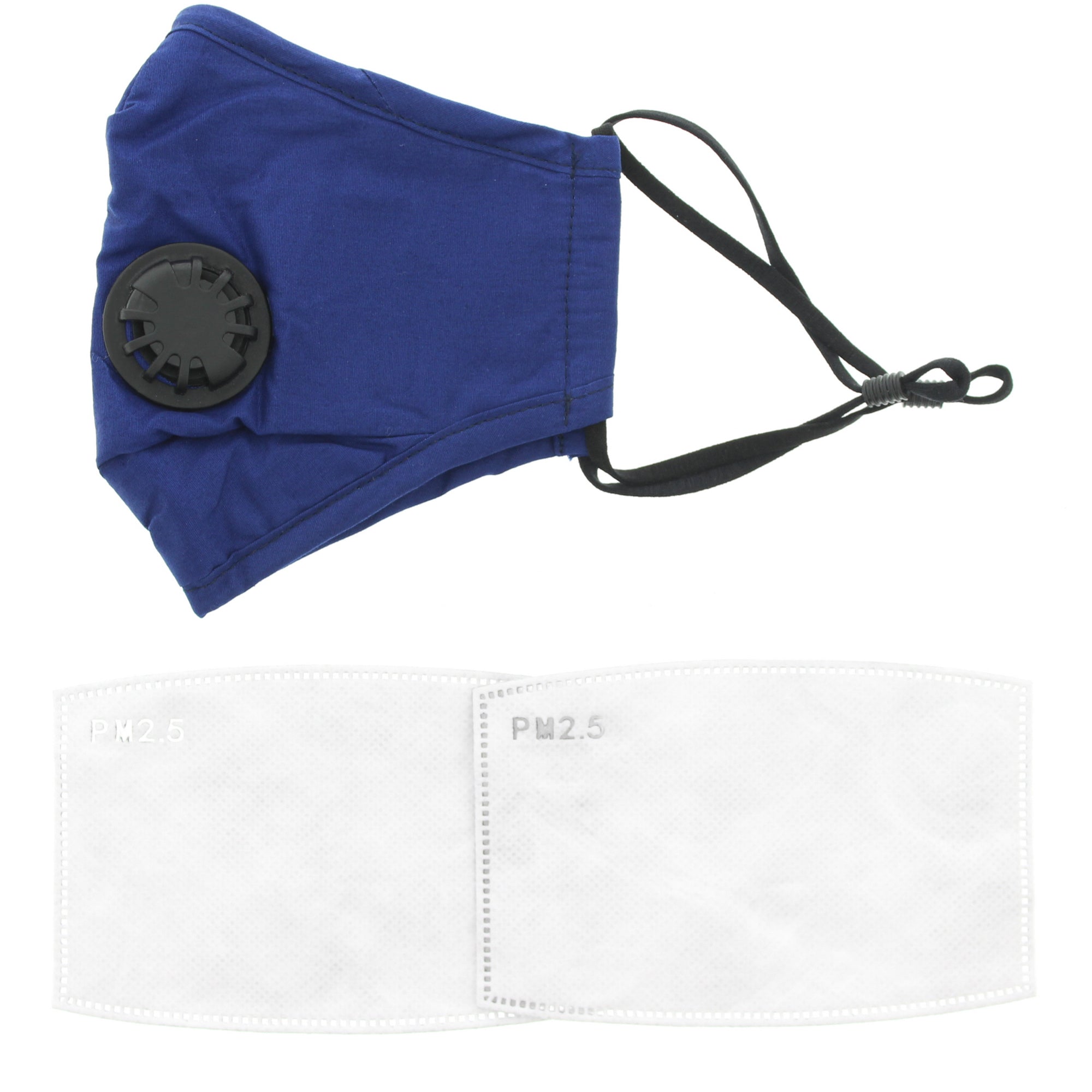 Plain Cotton Face Mask with Valve & Filter