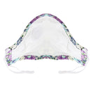 Mauve Floral Print Cotton Face Mask with Valve