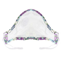Mauve Floral Print Cotton Face Mask with Valve