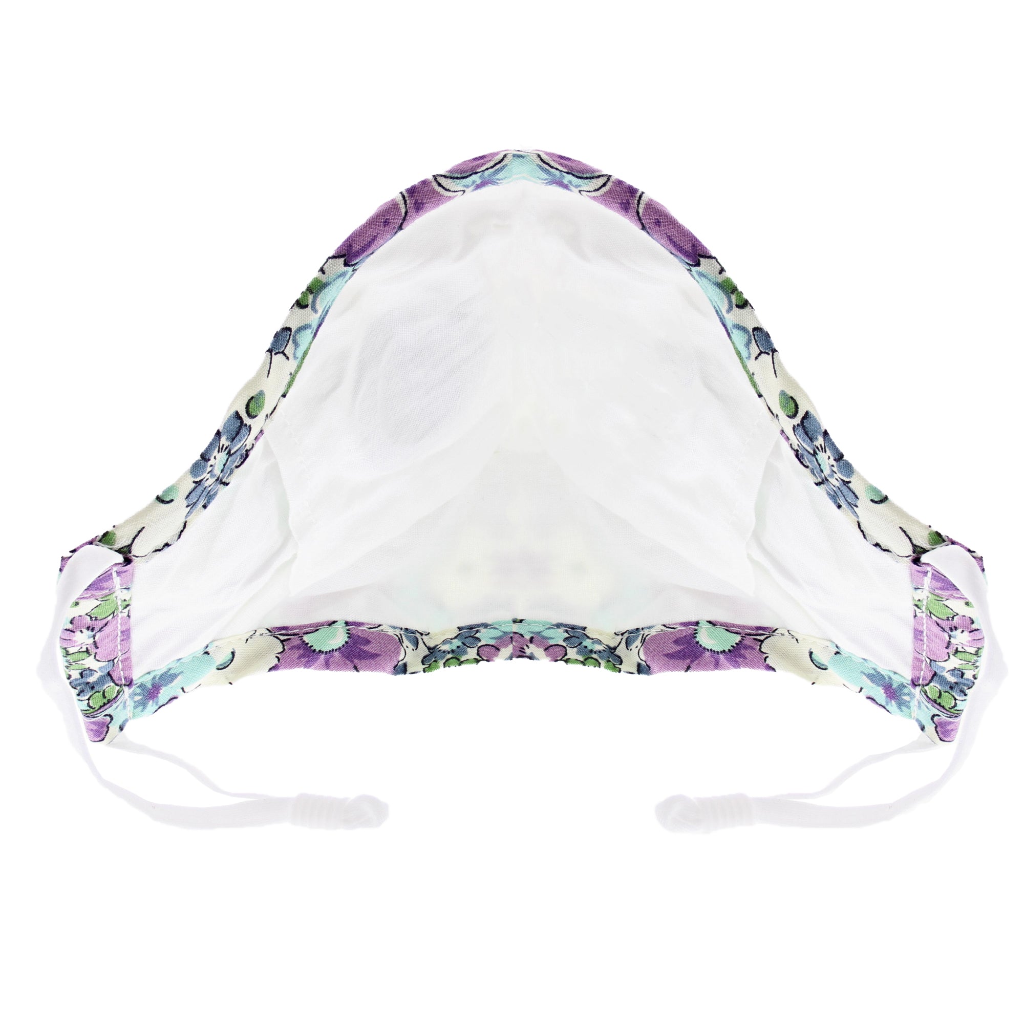 Mauve Floral Print Cotton Face Mask with Valve