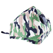 Camouflage Cotton Face Mask with Valve