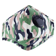 Camouflage Cotton Face Mask with Valve