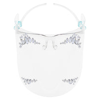 Full Face Shield Visor Glasses with Self Adhesive Face Gems/ Jewels