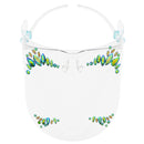 Full Face Shield Visor Glasses with Self Adhesive Face Gems/ Jewels