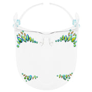 Full Face Shield Visor Glasses with Self Adhesive Face Gems/ Jewels