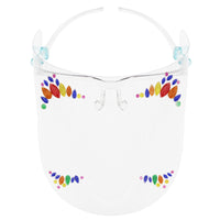 Full Face Shield Visor Glasses with Self Adhesive Face Gems/ Jewels