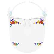 Full Face Shield Visor Glasses with Self Adhesive Face Gems/ Jewels