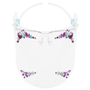 Full Face Shield Visor Glasses with Self Adhesive Face Gems/ Jewels