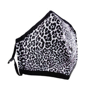 Black & White Tiger Print Cotton Face Mask