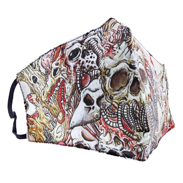 Horror Skulls Print Cotton Face Mask