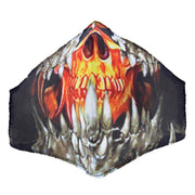 Flaming Skull Cotton Face Mask