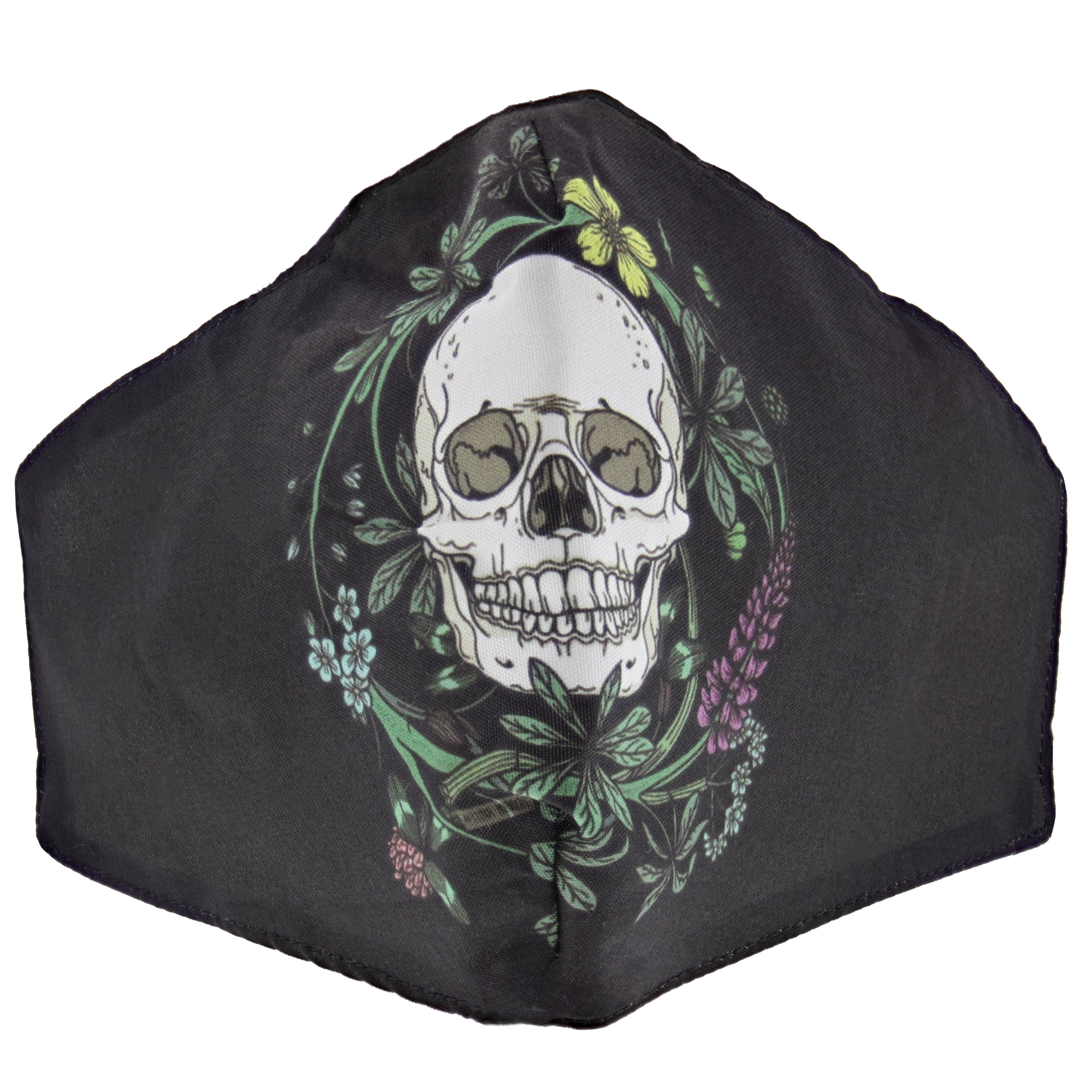 Skull & Flowers Cotton Face Mask