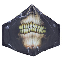 Biker Skull with Spikes Cotton Face Mask