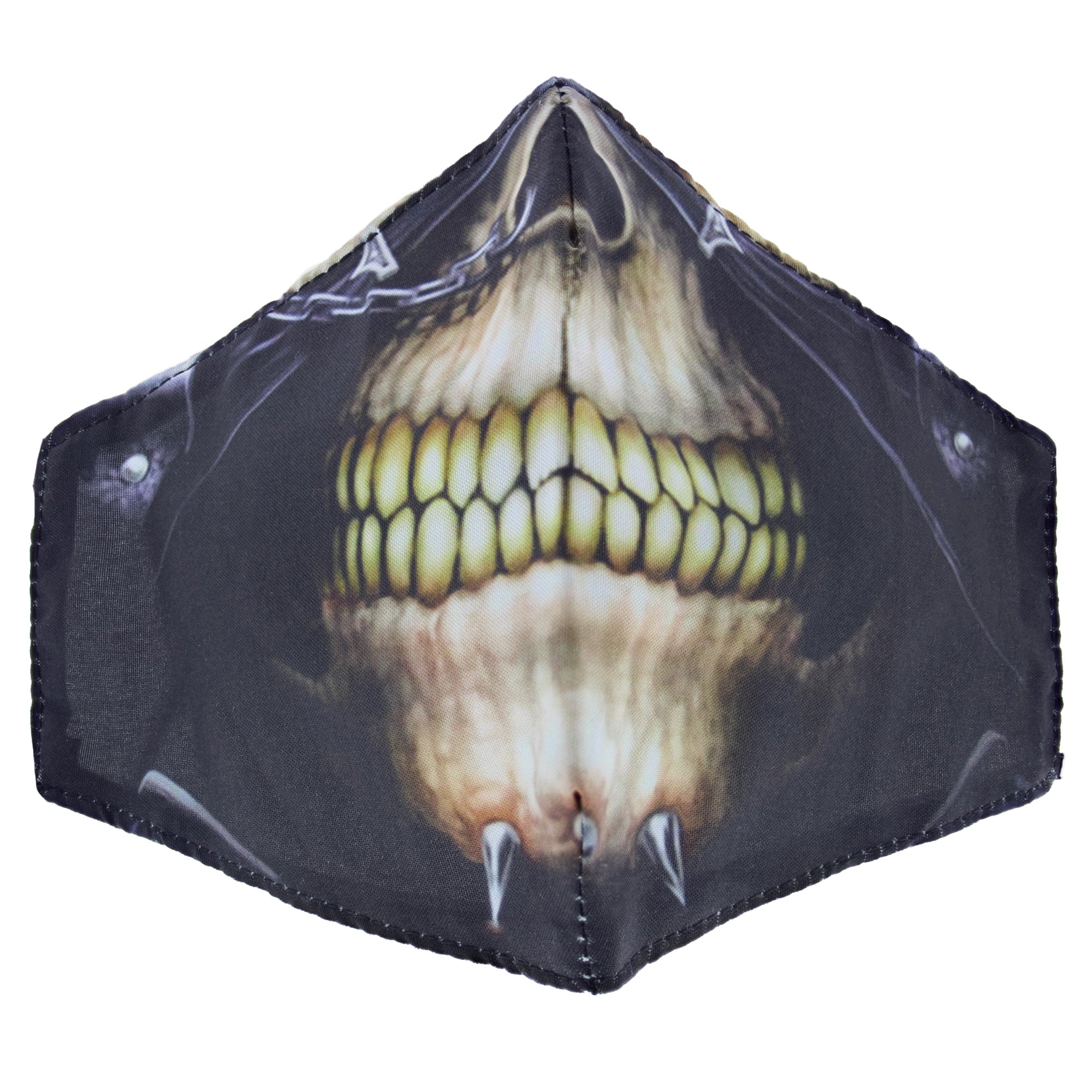 Biker Skull with Spikes Cotton Face Mask