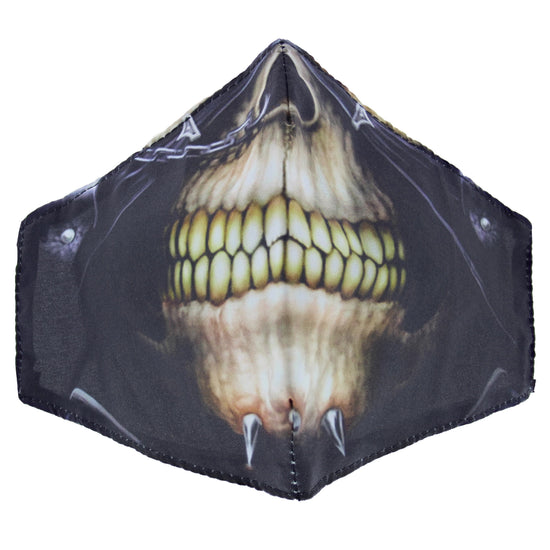 Biker Skull with Spikes Cotton Face Mask