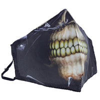 Biker Skull with Spikes Cotton Face Mask