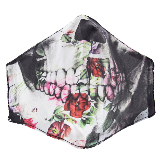 Floral Skull Cotton Face Mask