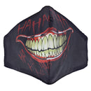 Black Evil Grinning Cotton Face Mask