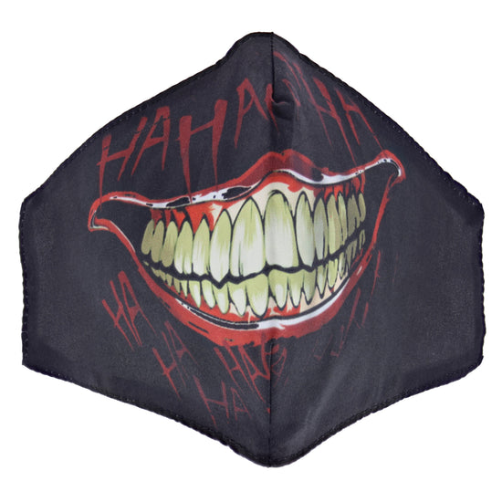 Black Evil Grinning Cotton Face Mask