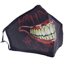 Black Evil Grinning Cotton Face Mask